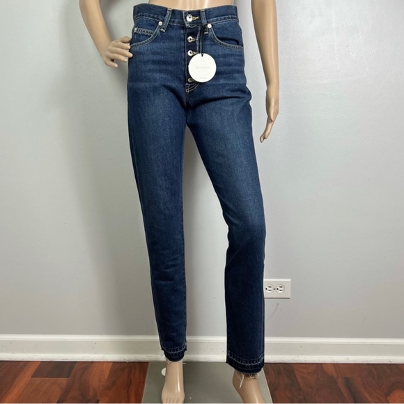 NEW EVE DENIM DARK WASH BUTTON FLY JEANS - Picture 2 of 8